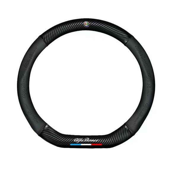 Steering Wheel Cover for Alfa Romeo Giulia  Steering Wheel cover antislip black - Picture 1 of 15